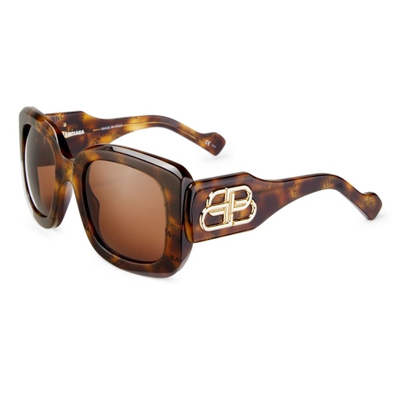 BALENCIAGA Paris D-Frame Sunglasses Havana  Brown - Picture 3 of 16